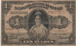 Indias Holandesas NTI-P-100a(2), 1 Gulden, 1919, Nº FB073521, Look Scand, Fine+