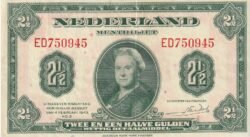 Holanda- NET-P-65, 2,501 Gulden, 1943, Nº ED750945, Llok Scand, VF+++