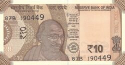 India IDI-P-109eA, 10 Rupees, 2018, Gandhi, UNC