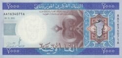 Mauritania MAU-P-20, 2.000 Ouguiya, 28-11-2011, UNC