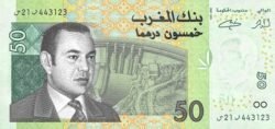 Marruecos MRC-P-69a(2), 50 Dirhams, 2022, aUNC