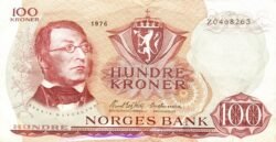 Noruega, NOR P-38g(76), 100 Kroner, 1976, UNC