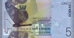 Santo Tomé & Principe STP-P-76a, 5 Dobras, 23-12-2020, UNC
