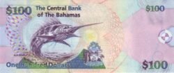 Bahamas BAH-P-76, 100$, 2008, Rev. Pez Espada, UNC