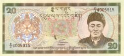 Bhután BHT-P-23, 20 Ngultrum, 2000, UNC