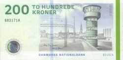 Dinamarca DMK-P-67f(3), 200 Kroner, Sig. Jensen & Sorensen, 2016, Nº 119603N, XF