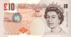 Inglaterra GBT-P-389c, 10 Pounds, ND-2000, Nº KA73553020, Sig.: A. Bailey, aUNC