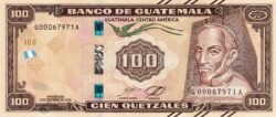 Guatemala GTM-P-W130, 100 Quetzales, 8-Octubre-2025, Obispo Fco. Marroquín, 80th Anv. del Banco de Guatemala (1946-2026) y 350th Anv  Universidad San Carlos de Borromeo  (1676-2026),UNC
