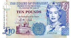 Guernsey GSY-P-57b, 10 Pounds, 1995, UNC