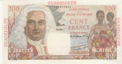 Guadalupe GUA-P-35, 100 Fcos., ND-1942, Nº 029975664, Look Scand, XF+