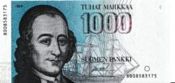Finlandia FIN-P-117a(26), 1.000 Markkaa, 1986, Nº 8008583175, Look Scand, UNC