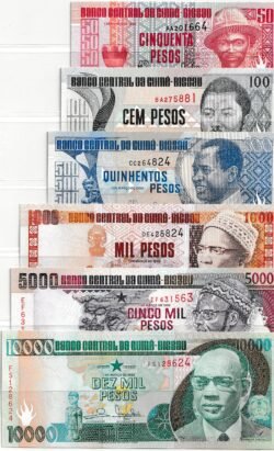 Guinea-Bissau GNB-P-10/15, Set 6 val., 1990/93, UNC