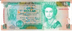 Belice BLC-P-511, 1 $, 1990, Nº  AB868924, Look Scand, XF