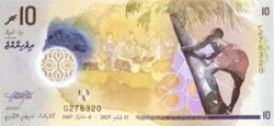Maldives MLD-P-W33, 10 Rufyaa, 2025, Polímero, UNC