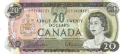 Canada CAN-P-89a, 20 $, 1969, Nº EP8486813, UNC