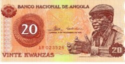 Angola ANG-P-109, 20 Kwanzas, 1976, Look Scand, UNC