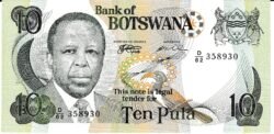 Botswana BWN-P-20a, 10 Pula, ND-1999, Look Scand,  UNC