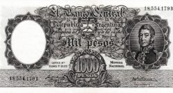 Argentina ARG-P-274(3), 1.000 Pesos, L-12962 y 13571, Nº 18554179B, Look Scand, aUNC