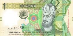 Turkmenistán, TKM-P-48, 1 Manat, 2025, Polímero, UNC