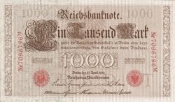 Alemania GER-P-44b(1), S,1000 Mark, 1910, Very Fine
