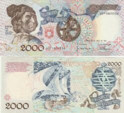 Portugal PTG-P-186a(1), 2.000 Escudos, 23-Mayo-1991, UNC