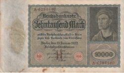Alemania GER-P-72(1),10.000 Mark, 1922, Look Scand, Very Fine