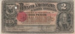 Dominicana Rep. DOM-P-S132a, 2 Pesos, ND-1898, Nº 157589, Look Scand, Very Fine++