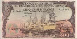 Congo Belga BCN-P-34a, 500 Fcos.,1959, Nº B150692, Look Scand, Very Fine++