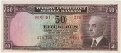 Turquia TUQ-P-133, 50 Elli, 1930, Nº BI-270759, Look Scand, UNC