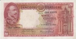 Portugal PTG-P-143, 20 Escudos, 1938, Nº CXB15024, Look Scand, XF+