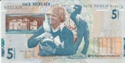 Escocia SCL-P-365, 5 Pounds, Jack William Nicklaus Retirement from Golf, 2005, Folder, UNC