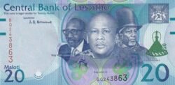 Lesotho LST-P-W27(21), 20 Maloti, 2021, UNC