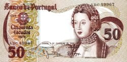 Portugal PTG-P-174b(3), 50 Escudis, 1-Febrero-1980, Infanta Dª María, UNC