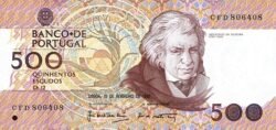 Portugal PTG-P-180d(4), 500 Escudos, 13-Febrero-1992, Mouzinho de Silveira, UNC