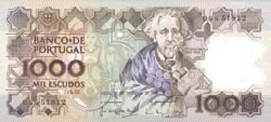 Portugal PTG-P-181e(4), 1.000 Escudos, 22-Diciembre-1988, Teófilo Brago, UNC