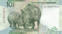 Sudafrica DSF-P-W188, 10 Rand, ND-2023, UNC