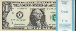 Estados Unidos USA-P-W549 "F" Atlanta, 1$, 2021, Look Scand, Mazo 100 unidades, UNC