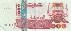 Argelia ALG-P-142b(1), 1.000 Dinars, 10-6-1998, Nº 69557, Look Scand, VF++