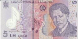 Rumanía ROM-P-118(25), 5 Lei, 2018/25, Polímero, UNC