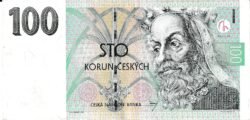 Chequia CZQ-P-18b, 100 Koruna, 1997, Karel IV, Look Scand, VF+,