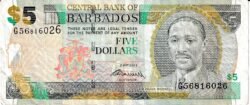Barbados BBD-P-67c, 5 $, 2-Mayo-2012, Look Scand, VF
