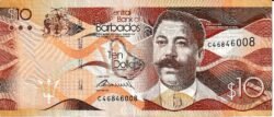 Barbados BBD-P-75a, 10 $, 2-Mayo-2013, Charles Duncan O'Neal, Look Scand, VF+