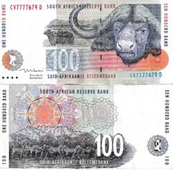 Sudafrica DSF-P-126b, 100 Rand, ND-1999, Búfalo, Look Scand, XF
