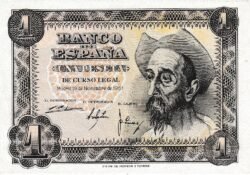 España ESP-P-144, 1 Pta., Nº 7702438, Sin Serie, 19-Noviembre-1951, Look Scand, UNC