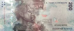 Santo Tomé & Principe STP-P-W81, 200 Dobras, 2020, Rey Amador/Ave, UNC