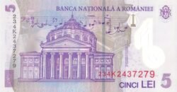 Rumanía ROM-P-118(23), 5 Lei, 1-Febrero-2018, Polímero, UNC